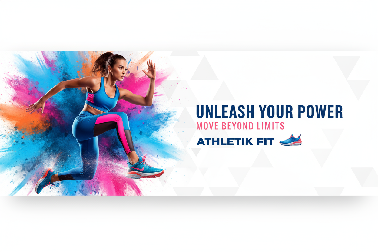 Sport woman shoes web site banner